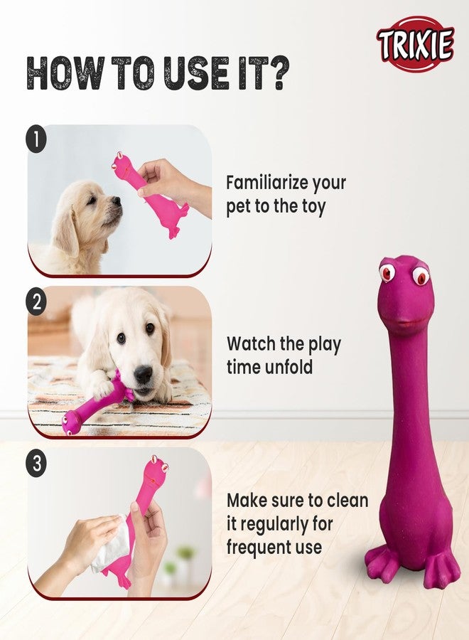 Trixie: - Longies Assorted Toy for Dogs | Made with Durable and Non-Toxic Latex Material, Encourages Positive Chew Behaviour and Maintains Dental Hygiene | Comes with a Squeaker for Added Fun - 18 cm - Image 5